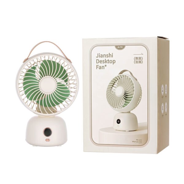 Custom Rechargeable Desktop Fan with LCD Display - 图片 5