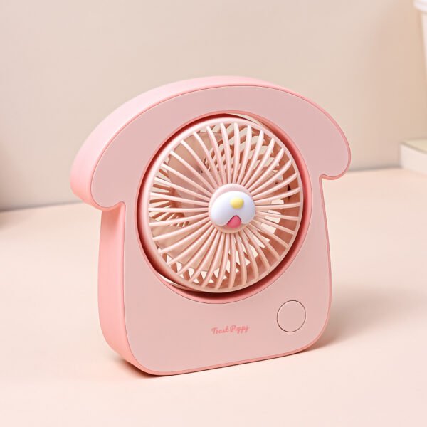 2024 Kawaii Kids Animal Bread Puppy Style Portable Fan Small Table Fan - Image 6