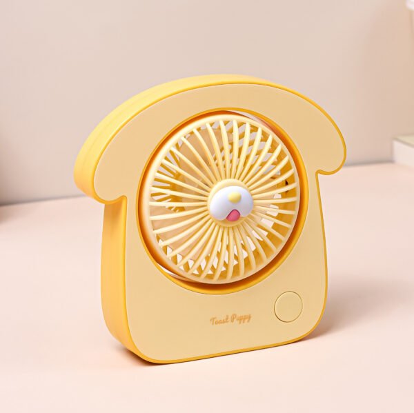 2024 Kawaii Kids Animal Bread Puppy Style Portable Fan Small Table Fan - Image 7