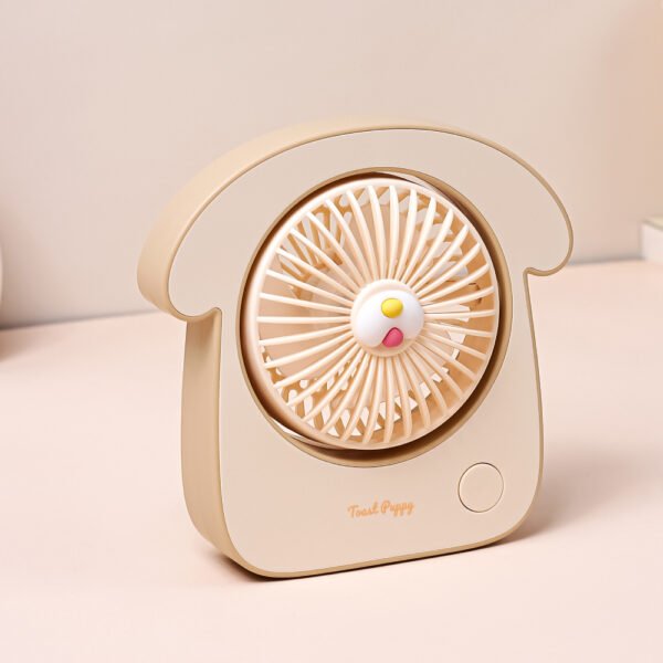 2024 Kawaii Kids Animal Bread Puppy Style Portable Fan Small Table Fan - Image 8